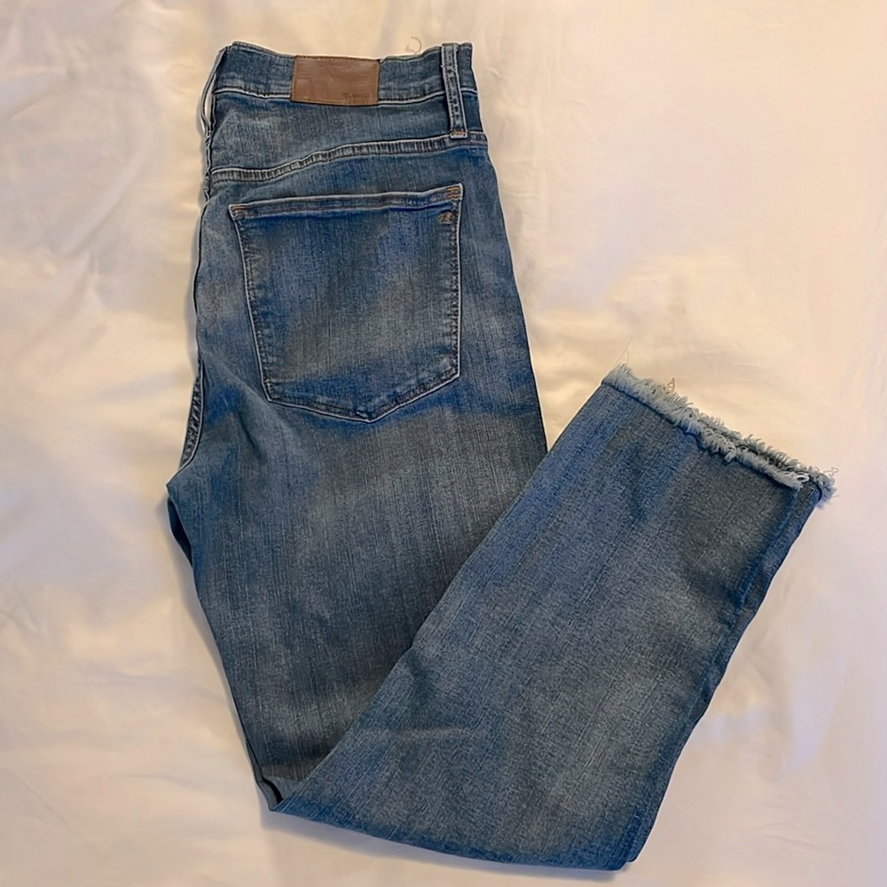 Madewell Stovepipe Jeans Sz 30 Raw Hem
